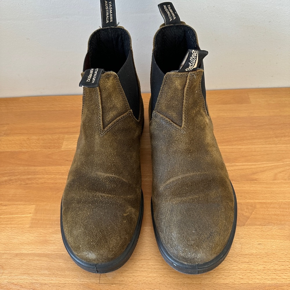 Blundstone Dark Olive Suede Boot Men US 12